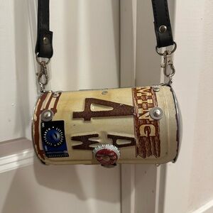 Wyoming Little Earth round license plate crossbody purse - used once like new